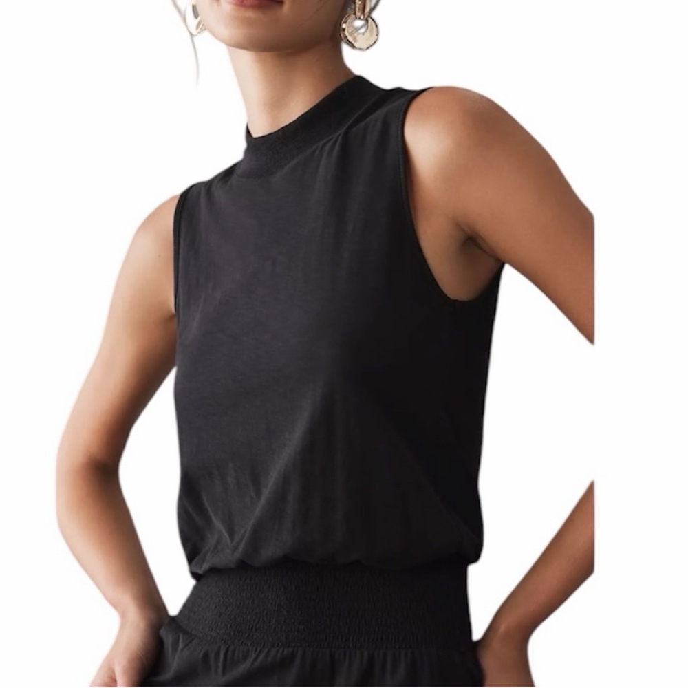 Nation ltd Barrett Dress Jet Black Pima Cotton made in Peru size Small - Picture 2 of 8